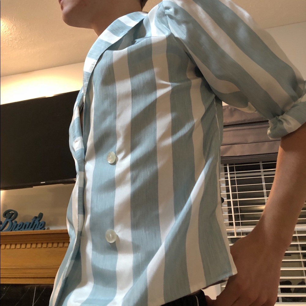Blue and white stripped vintage shirt